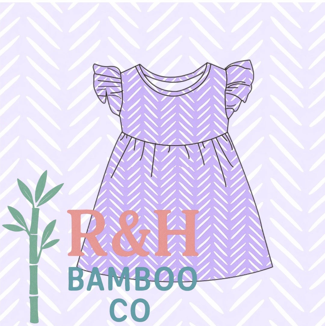 Purple Herringbone Dress