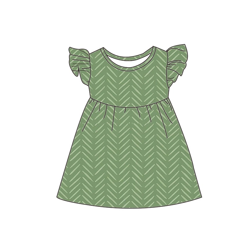 Green Herringbone Dress