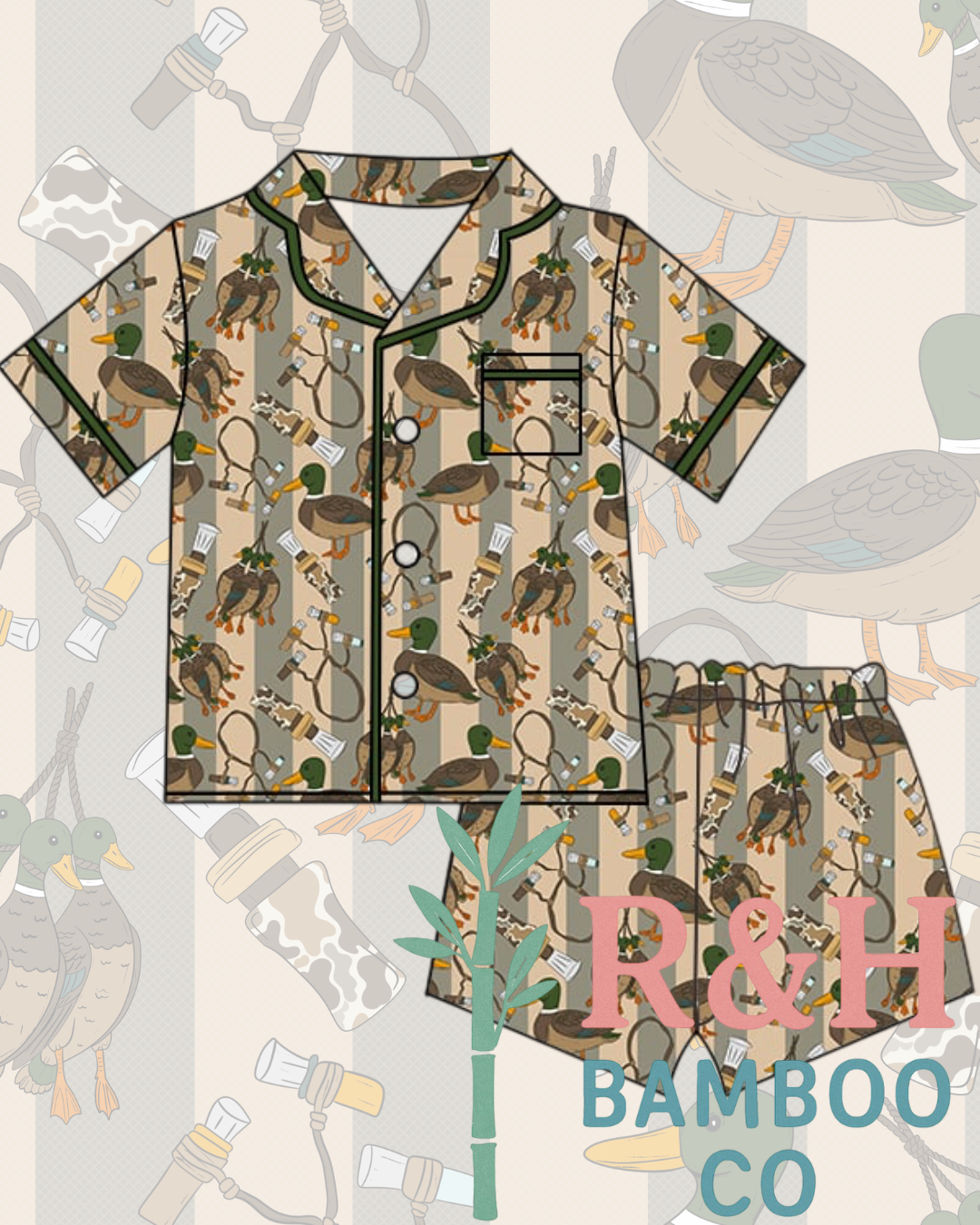 Duck Hunting Kids Short Set