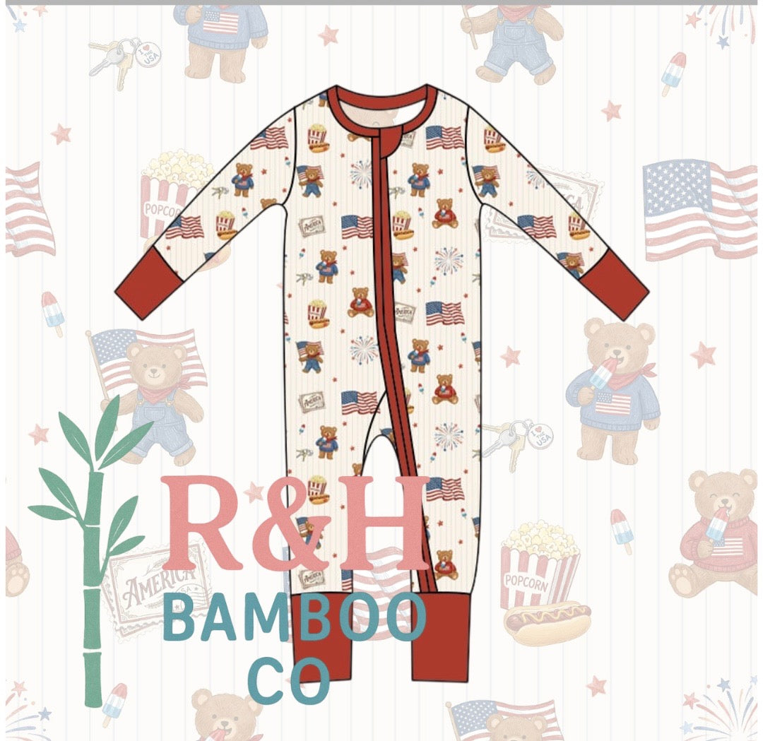 Red, White & Teddy Zippy