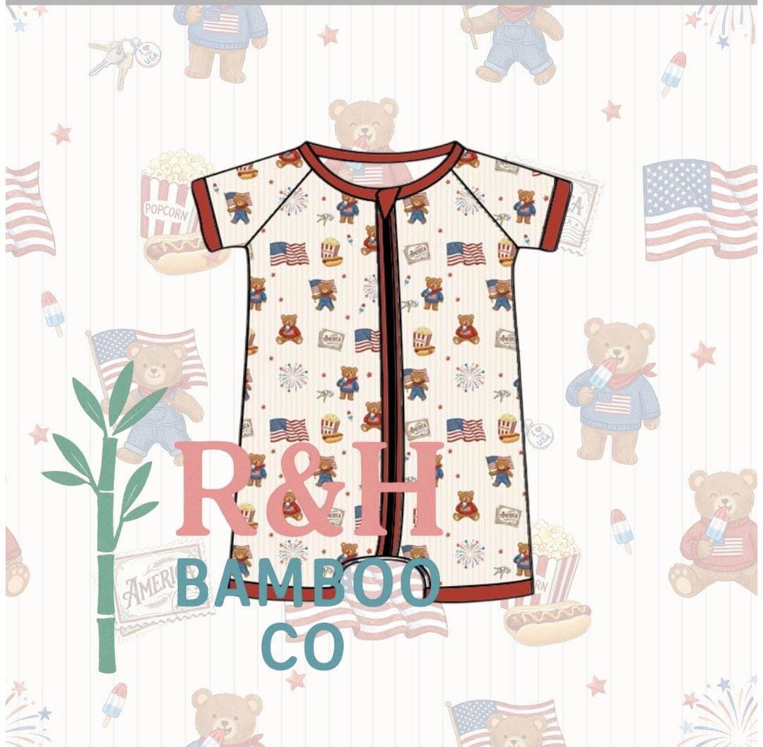 Red,White & Teddy Shortie