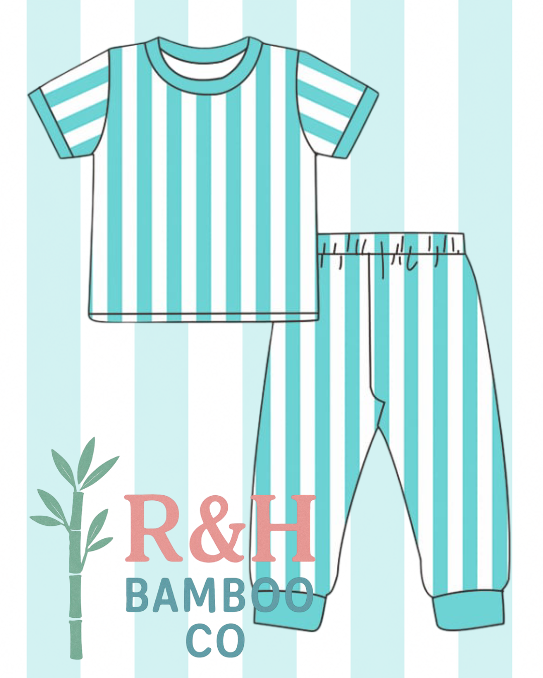 Blue Stripe 2 Piece