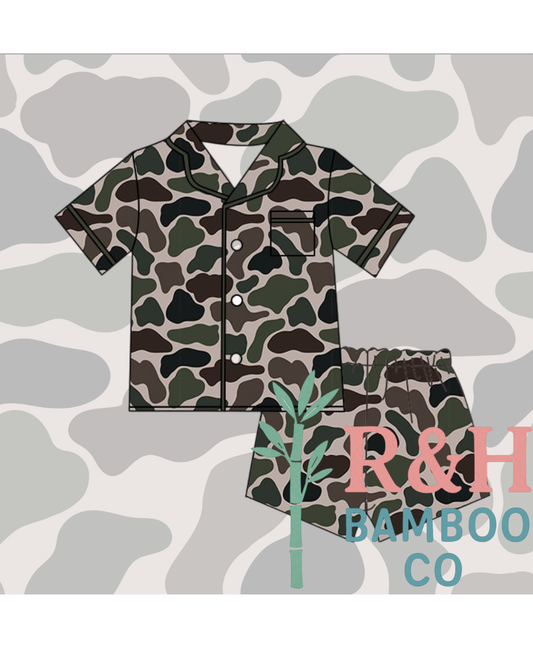 Old School Camo Adult Pjs