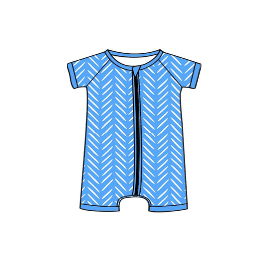 Blue Herringbone Shortie