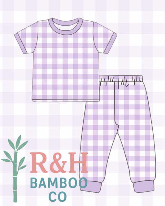 Purple Gingham 2 Piece