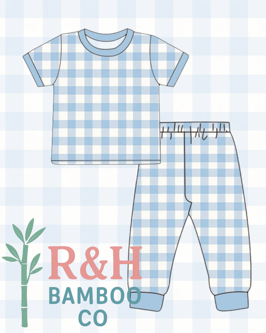 Blue Gingham 2 Piece