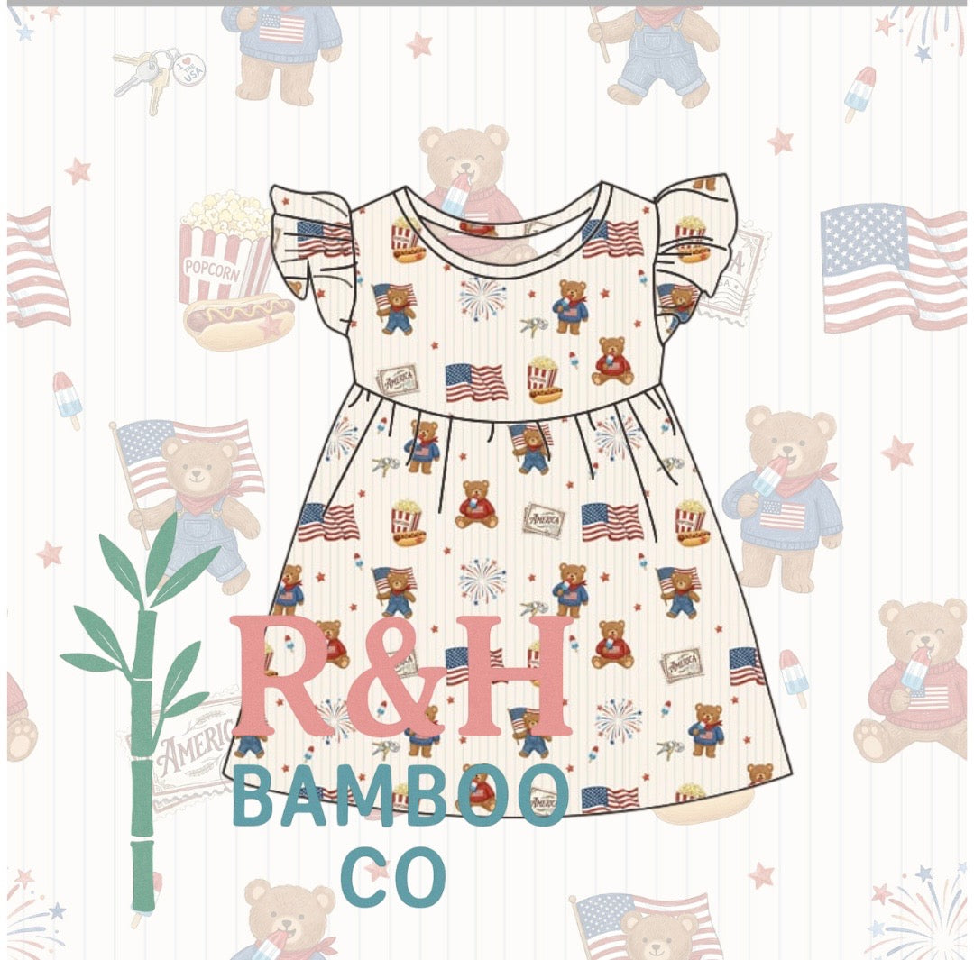 Red, white & Teddy Dress
