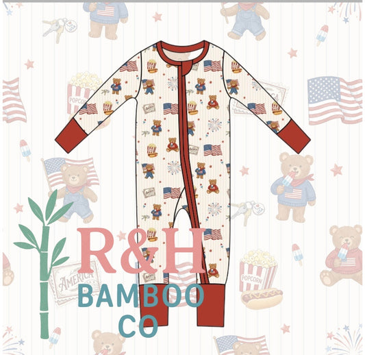 Red, White & Teddy Zippy