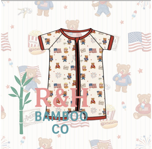 Red,White & Teddy  Shortie
