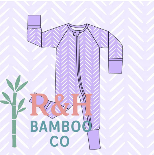 Purple Herringbone Zippy