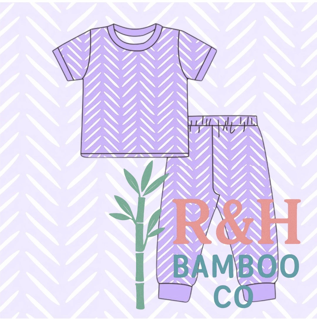 Purple Herringbone 2 piece