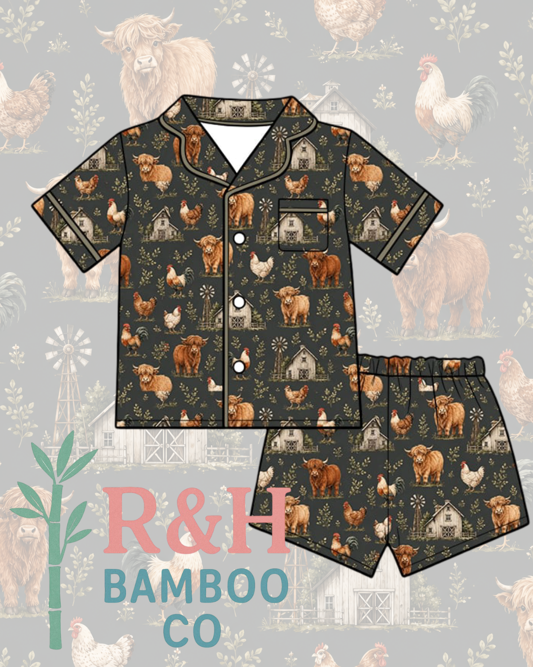 Barnyard Buddies Adult Pjs